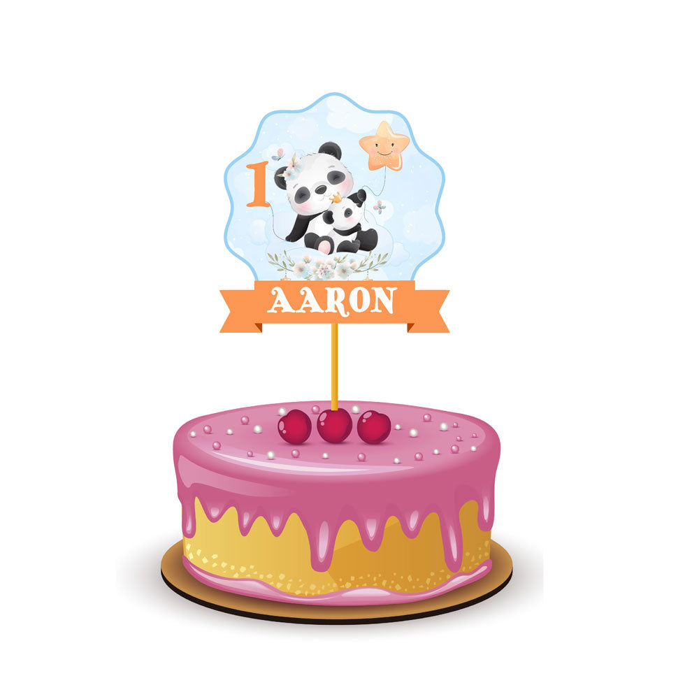 Cute Panda Theme Caketopper