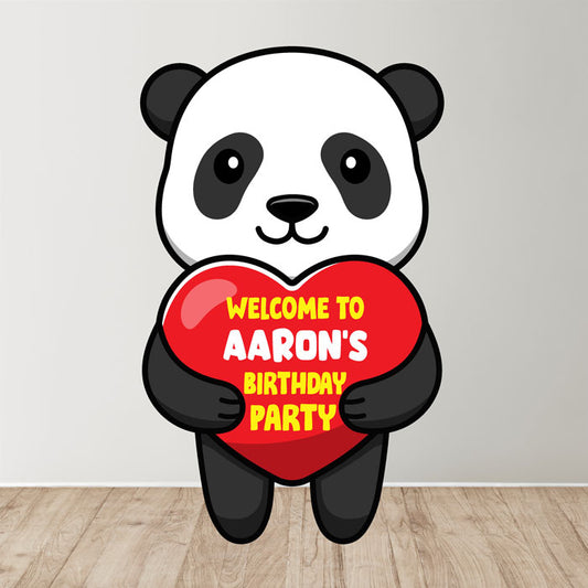 Cute Panda Theme Welcome Board