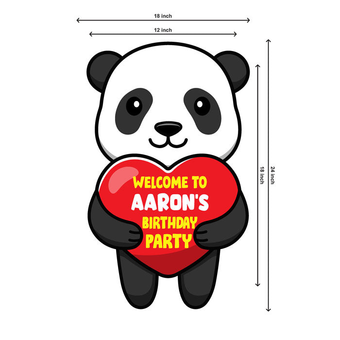 Cute Panda Theme Welcome Board