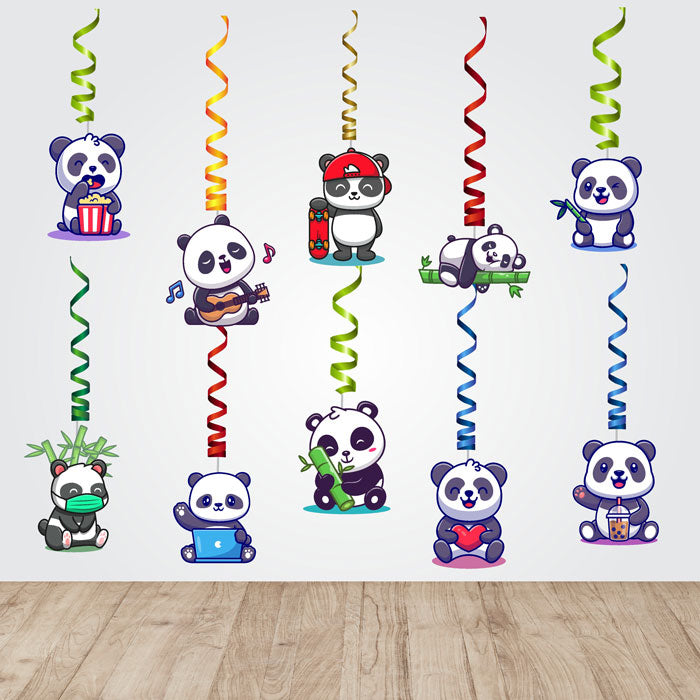 Cute Panda Theme Classic Swirls