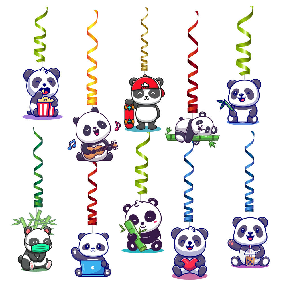 Cute Panda Theme Classic Swirls