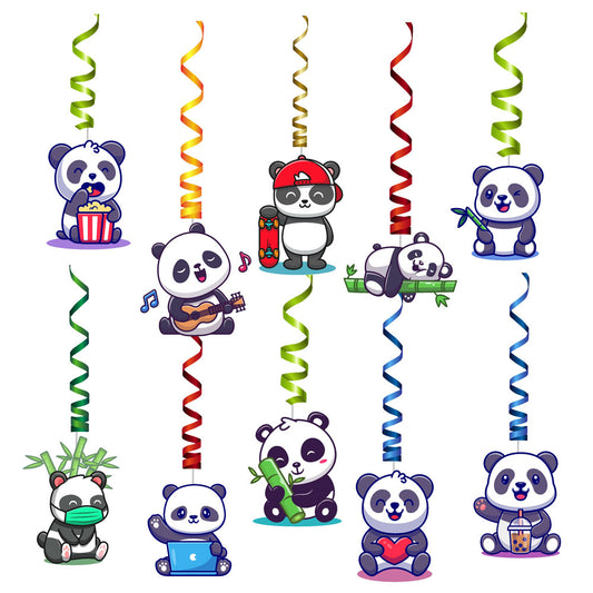 Cute Panda Theme Classic Swirls