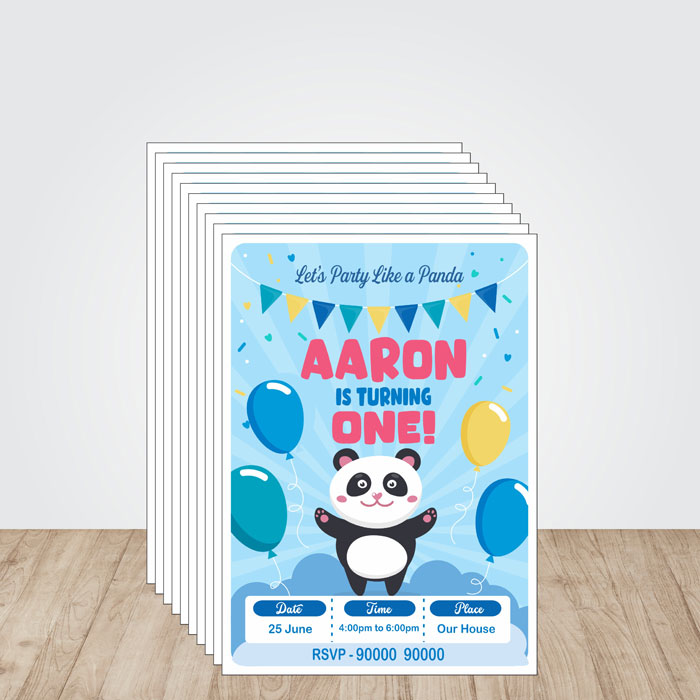 Cute Panda Theme Invite