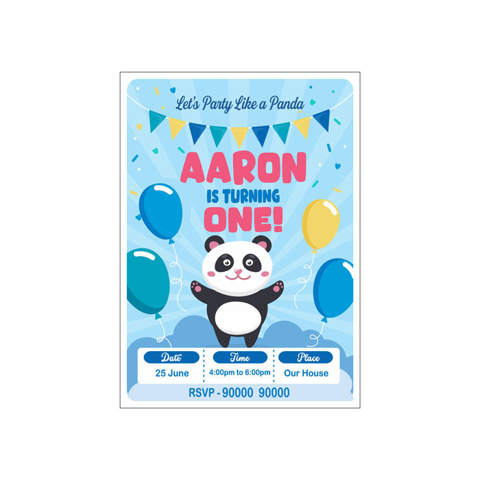 Cute Panda Theme Invite
