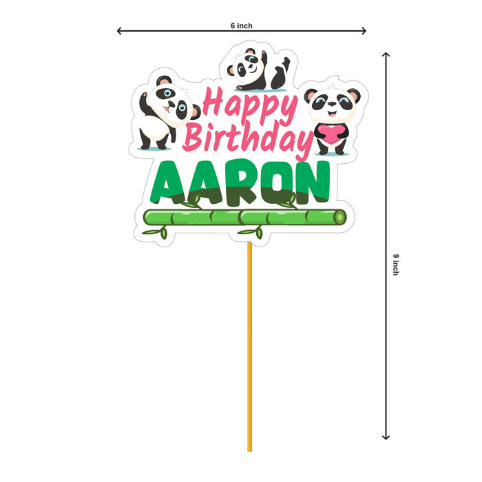 Cute Panda Theme Customized Caketopper