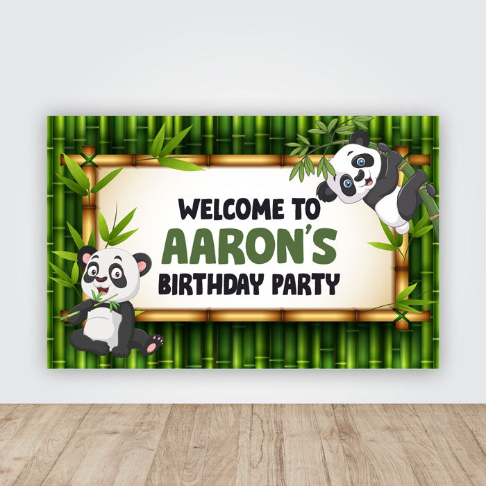 Cute Panda Theme Customized  Welcome Board