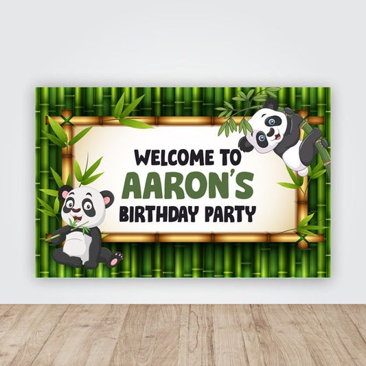 Cute Panda Theme Customized  Welcome Board