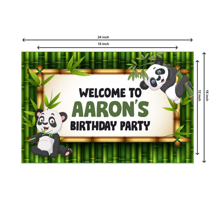 Cute Panda Theme Customized  Welcome Board