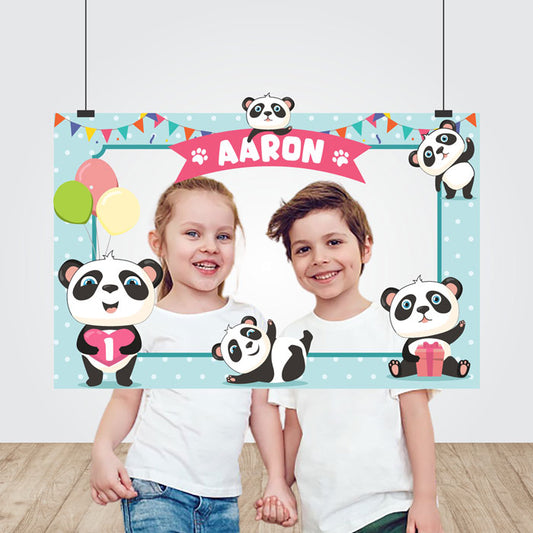 Cute Panda Theme Personalized Photobooth
