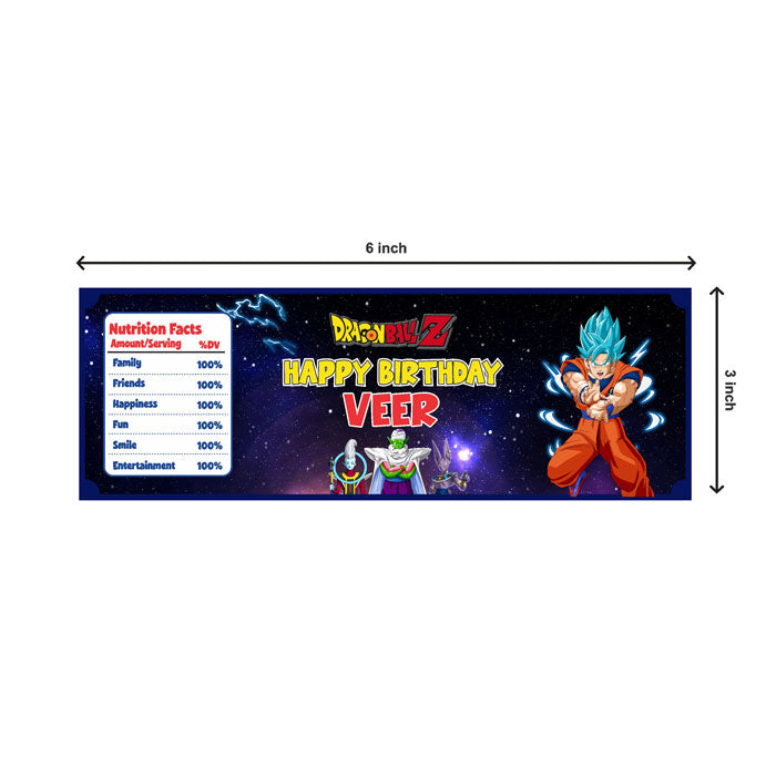 Dragon Ball Z Theme Water Bottle Sticker