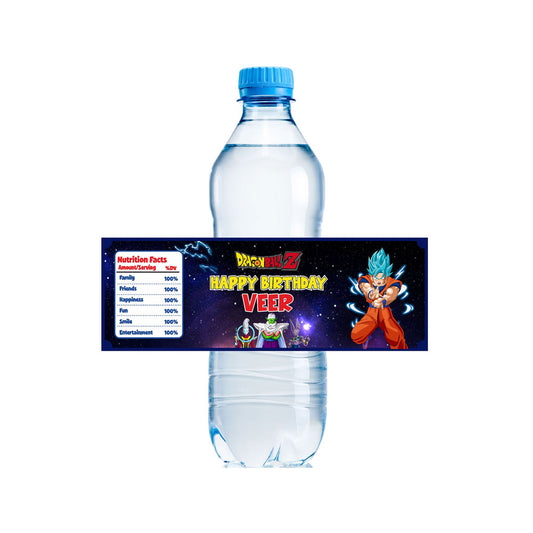 Dragon Ball Z Theme Water Bottle Sticker