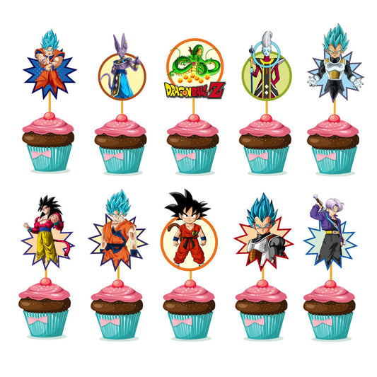 Dragon Ball Z Theme Character Cupcake Topper