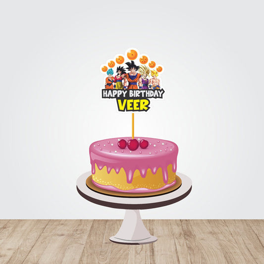 Dragon Ball Z Theme Personalized Caketopper