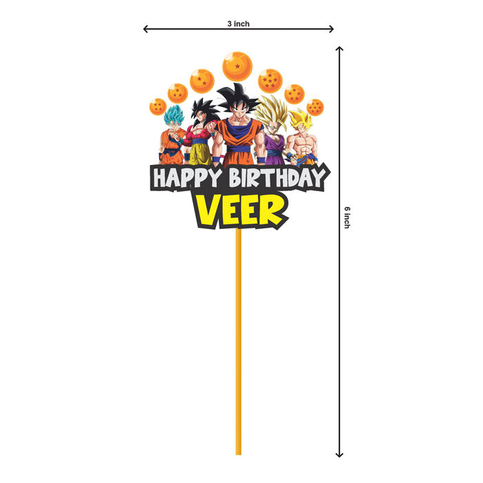 Dragon Ball Z Theme Personalized Caketopper