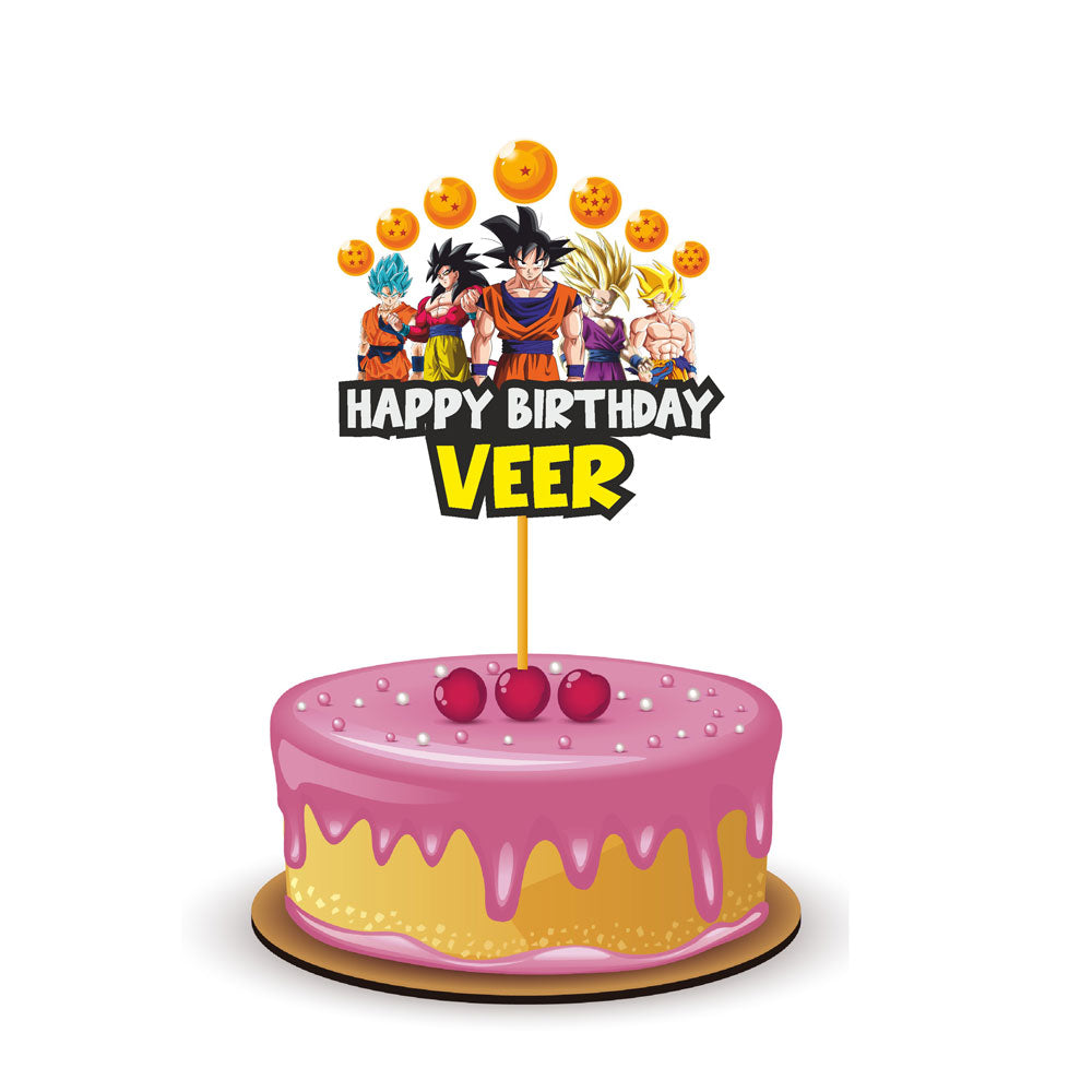 Dragon Ball Z Theme Personalized Caketopper