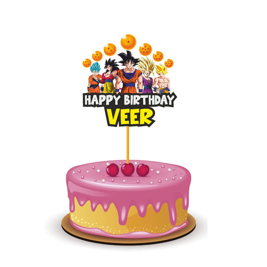 Dragon Ball Z Theme Personalized Caketopper