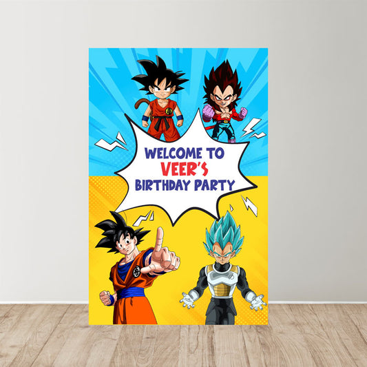 Dragon Ball Z Theme Personalized Welcome Board