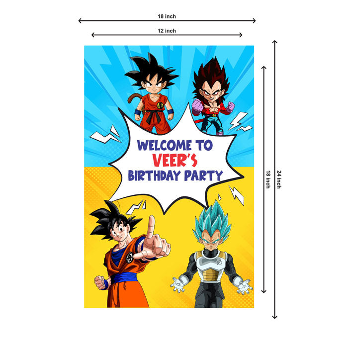 Dragon Ball Z Theme Personalized Welcome Board