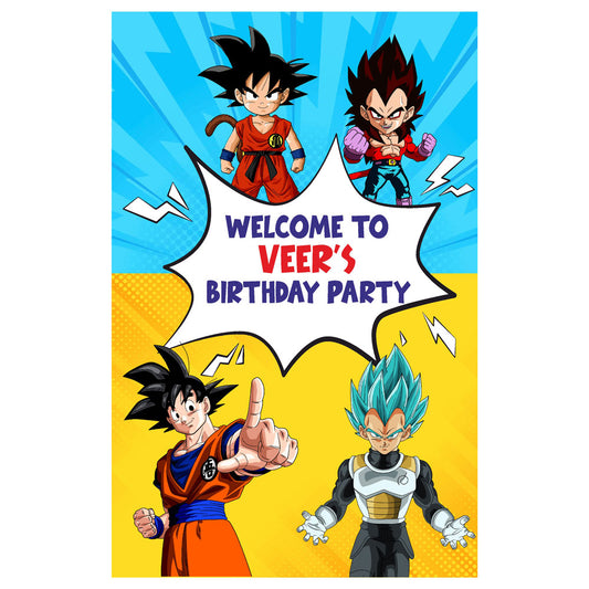 Dragon Ball Z Theme Personalized Welcome Board
