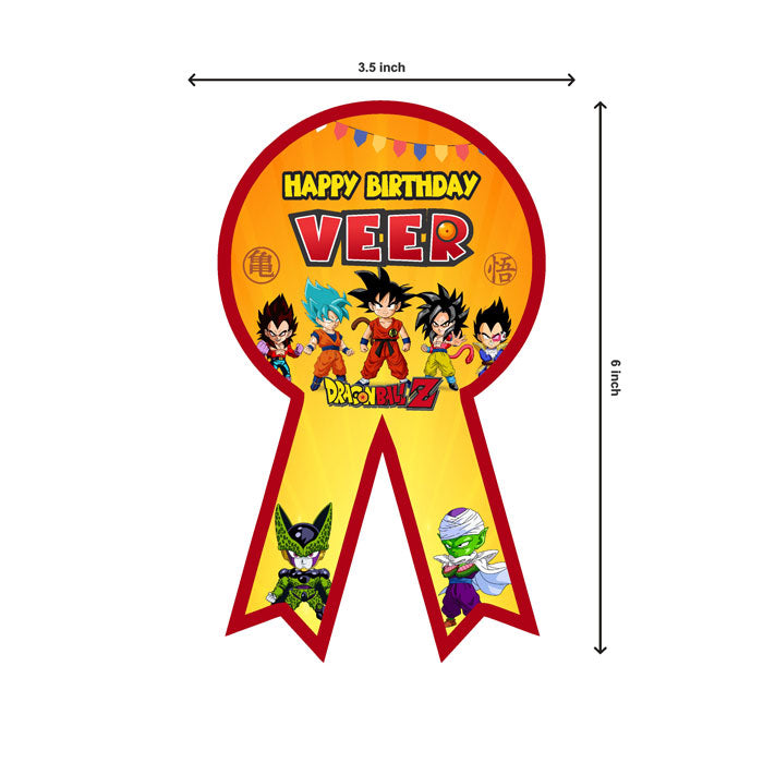 Dragon Ball Z Theme Personalized Badge