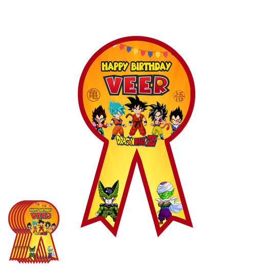 Dragon Ball Z Theme Personalized Badge