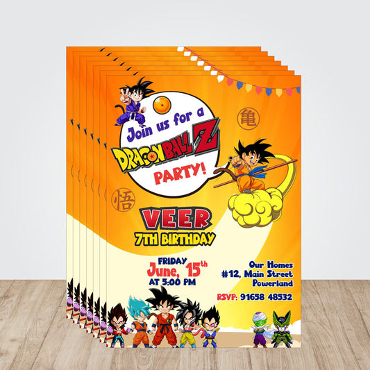 Dragon Ball Z Theme Invite