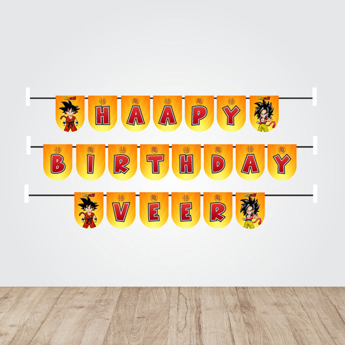 Dragon Ball Z Theme Personalized Bunting