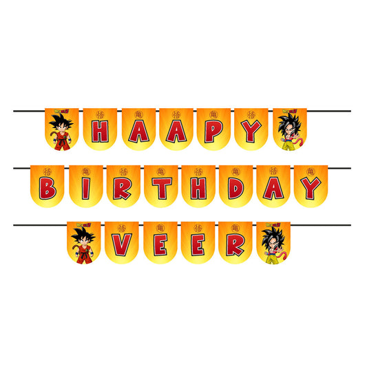 Dragon Ball Z Theme Personalized Bunting