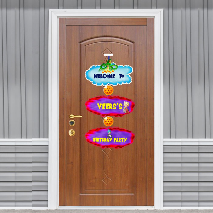 Dragon Ball Z Theme Personalized Door Poster