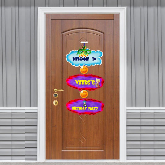 Dragon Ball Z Theme Personalized Door Poster