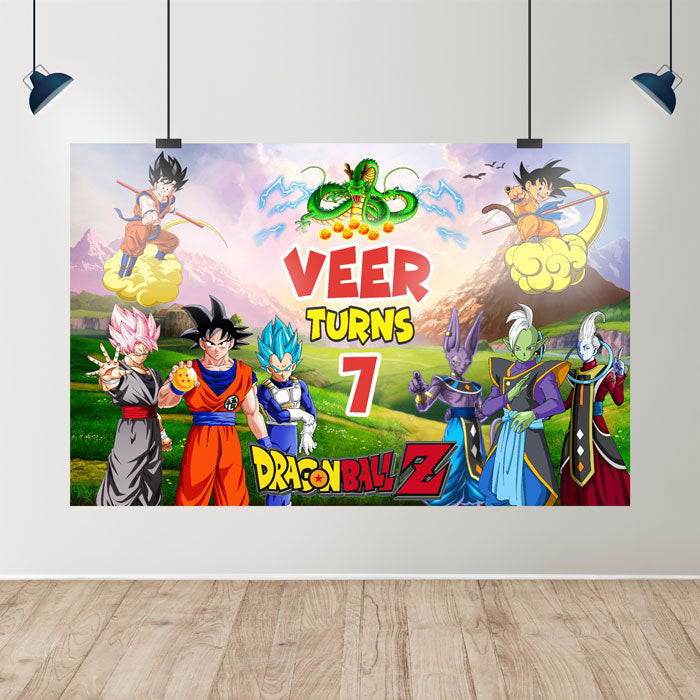 Dragon Ball Z Theme Personalized Backdrop