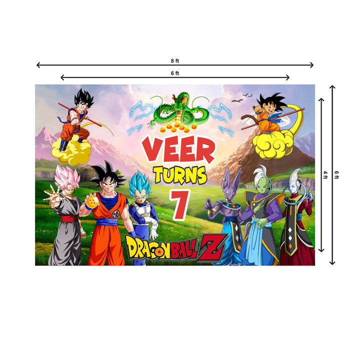 Dragon Ball Z Theme Personalized Backdrop