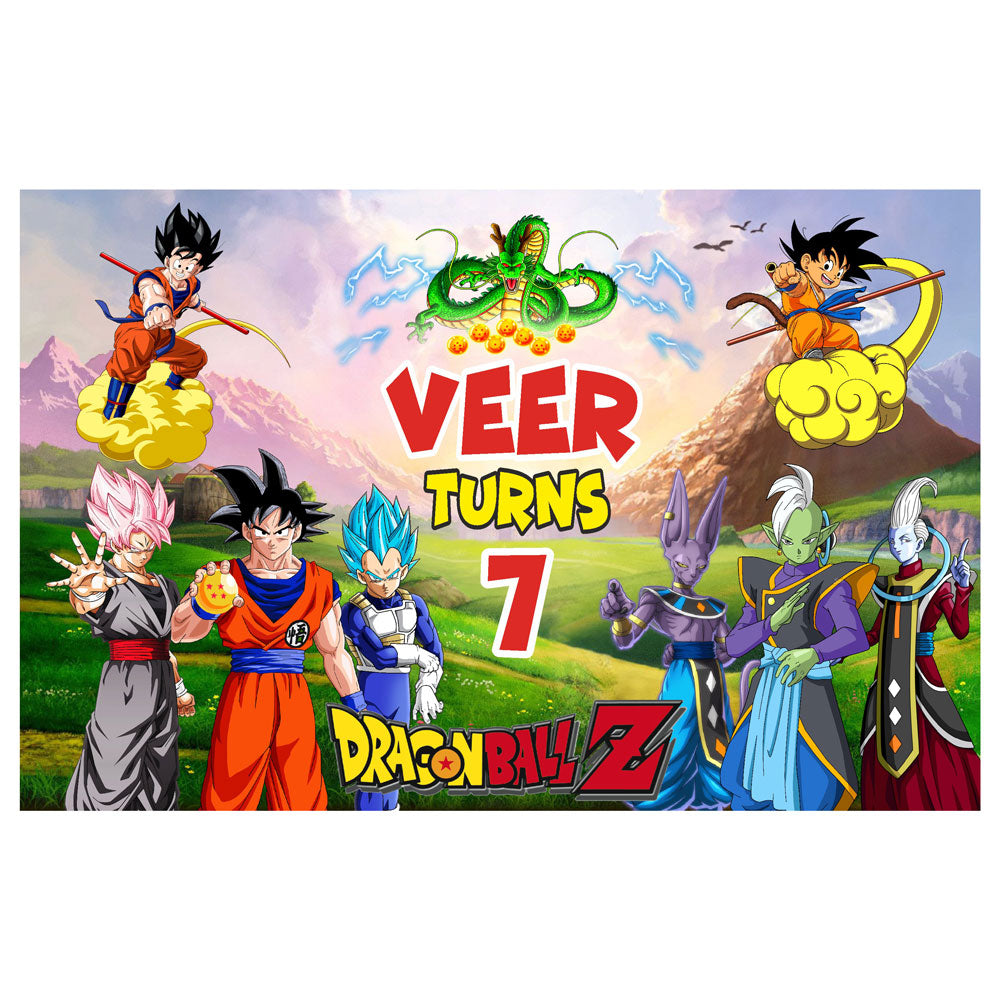 Dragon Ball Z Theme Personalized Backdrop