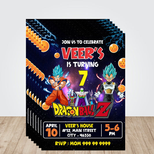 Dragon Ball Z Theme Classic Invite