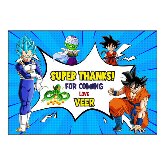 Dragon Ball Z Theme Thank You Cards