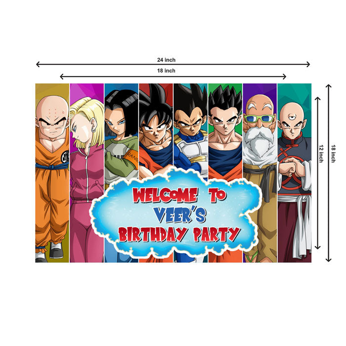 Dragon Ball Z Theme Welcome Board