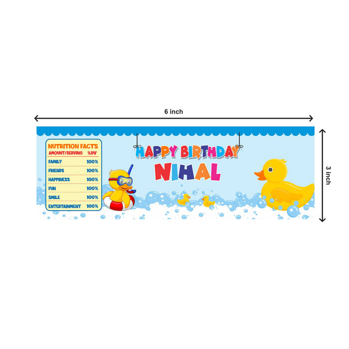 Duck Theme Water Bottle Sticker