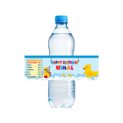 Duck Theme Water Bottle Sticker