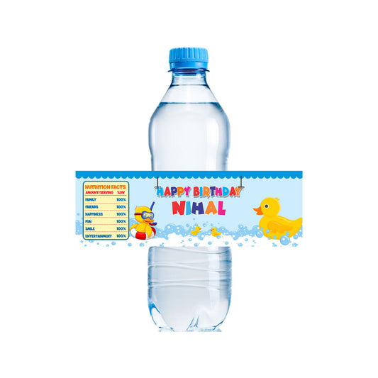 Duck Theme Water Bottle Sticker