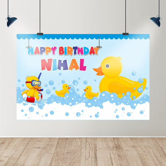 Duck Theme Personalized Backdrop