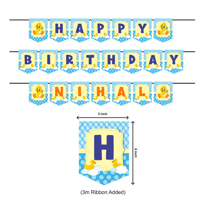 Duck Theme Personalized Bunting