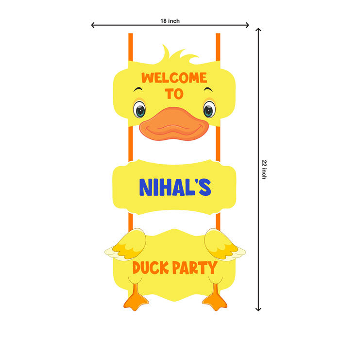 Duck Theme Personalized Door Poster