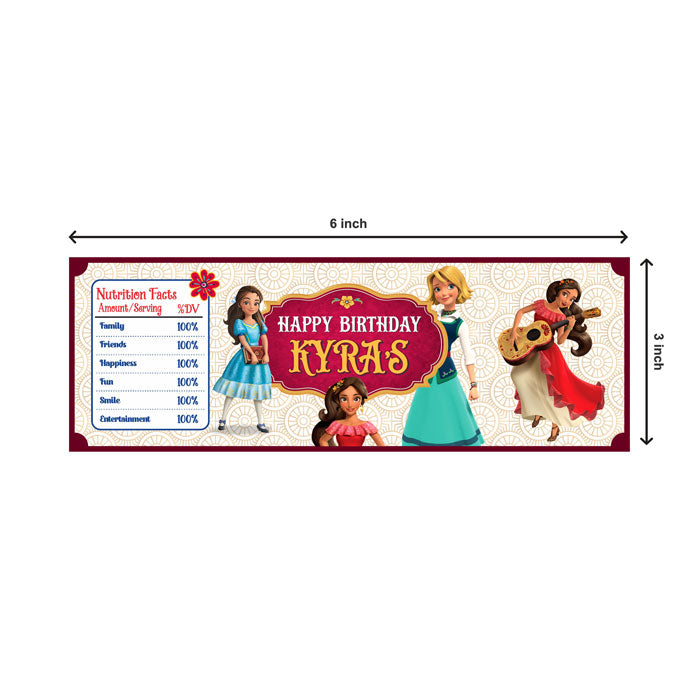 Elena of Avalor Theme Water Bottle Sticker