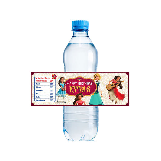 Elena of Avalor Theme Water Bottle Sticker