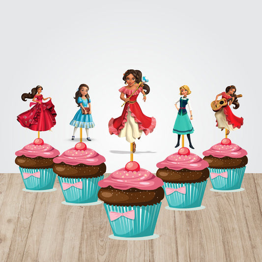 Elena of Avalor Theme Cupcake Topper