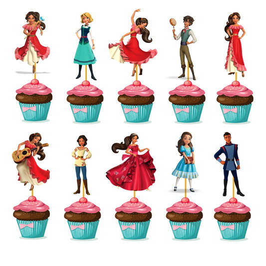 Elena of Avalor Theme Cupcake Topper