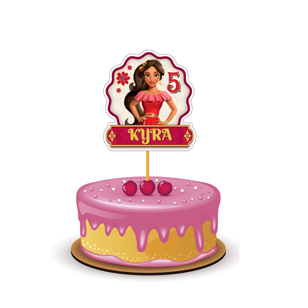 Elena of Avalor Theme Personalized Caketopper