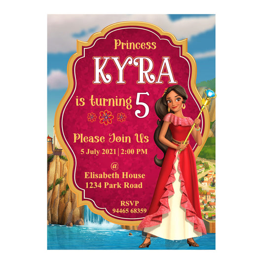 Elena of Avalor Theme Invite