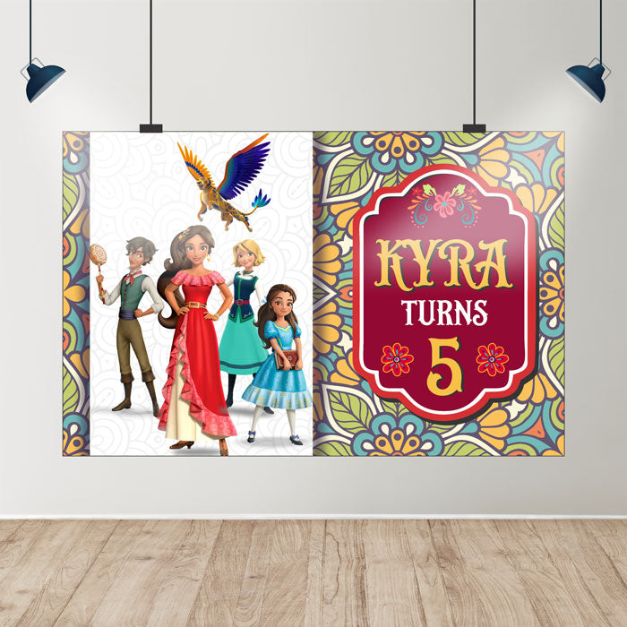 Elena of Avalor Theme Customized Backdrop