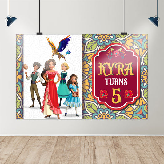 Elena of Avalor Theme Customized Backdrop
